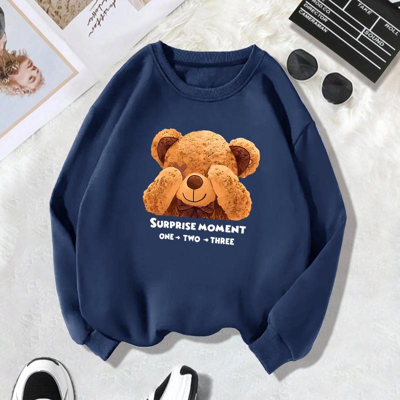 Women's Autumn/Winter Plus Velvet Round Neck Letter Print Sweater