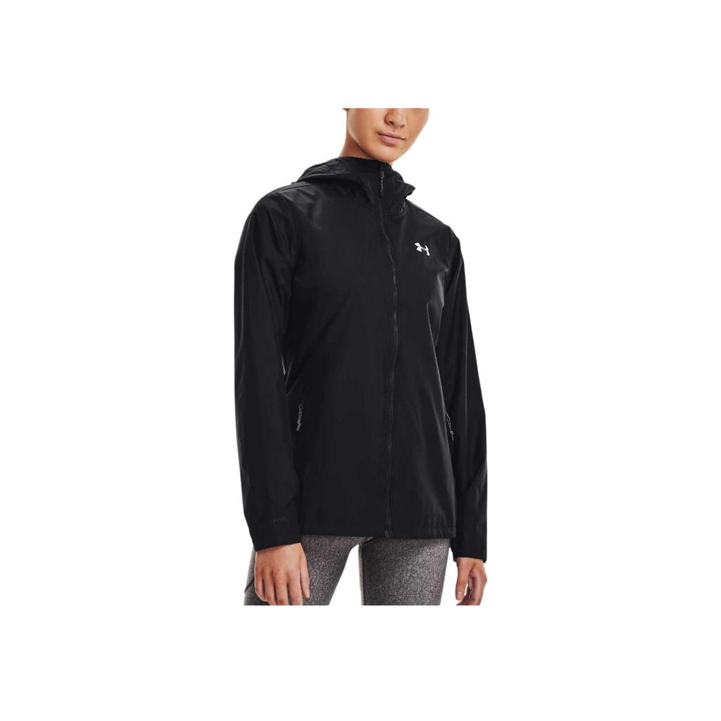 Under Armour Forefront Outdoor Hooded Windbreaker Jacket Women Jackets Black 1321443-004