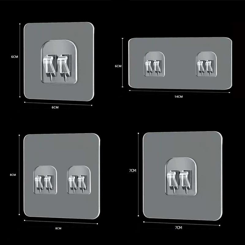 Seamless No-Drill Double Claw Buckle Hook - Strong Plastic Hook with Multiple Models
