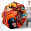 1pc Flaming Orange Naruto Pattern Beautiful Looking Automatic Folding Umbrella, 3 Folding, 8 Iron Frame Design, Durable and Suitable for Travel and Da