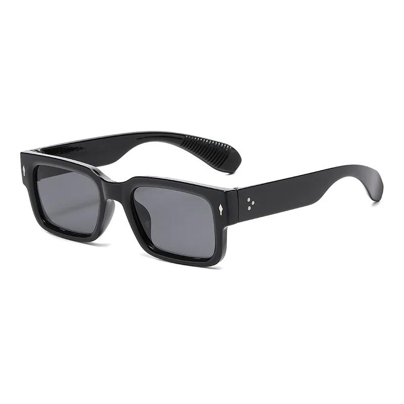 New Rice Nail Square Fashion Sunglasses Men's Small Frame Sunscreen Sunglasses European and American Personalized Sun Glasses