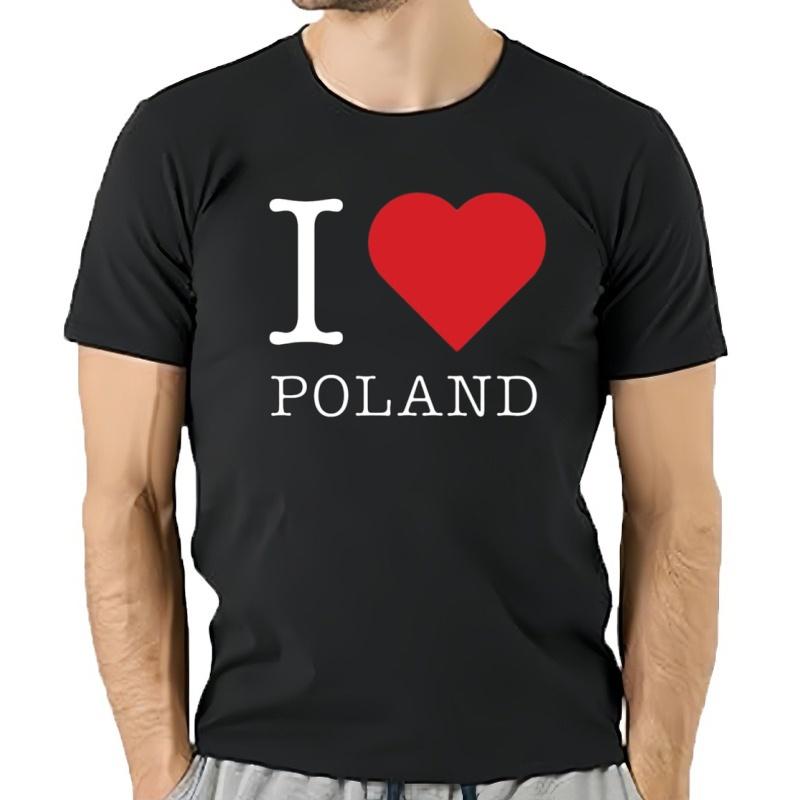 Camisetas Estampadas Para Hombre Y Mujer Ropa Informal A La Moda Holgada De Gran TamañO Polska I Love Poland 100