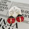 Color Retention Oil Drop Cartoon Stud Earrings, Animal Ladybug Earrings, Niche Trinkets, Girls' Retro Earrings