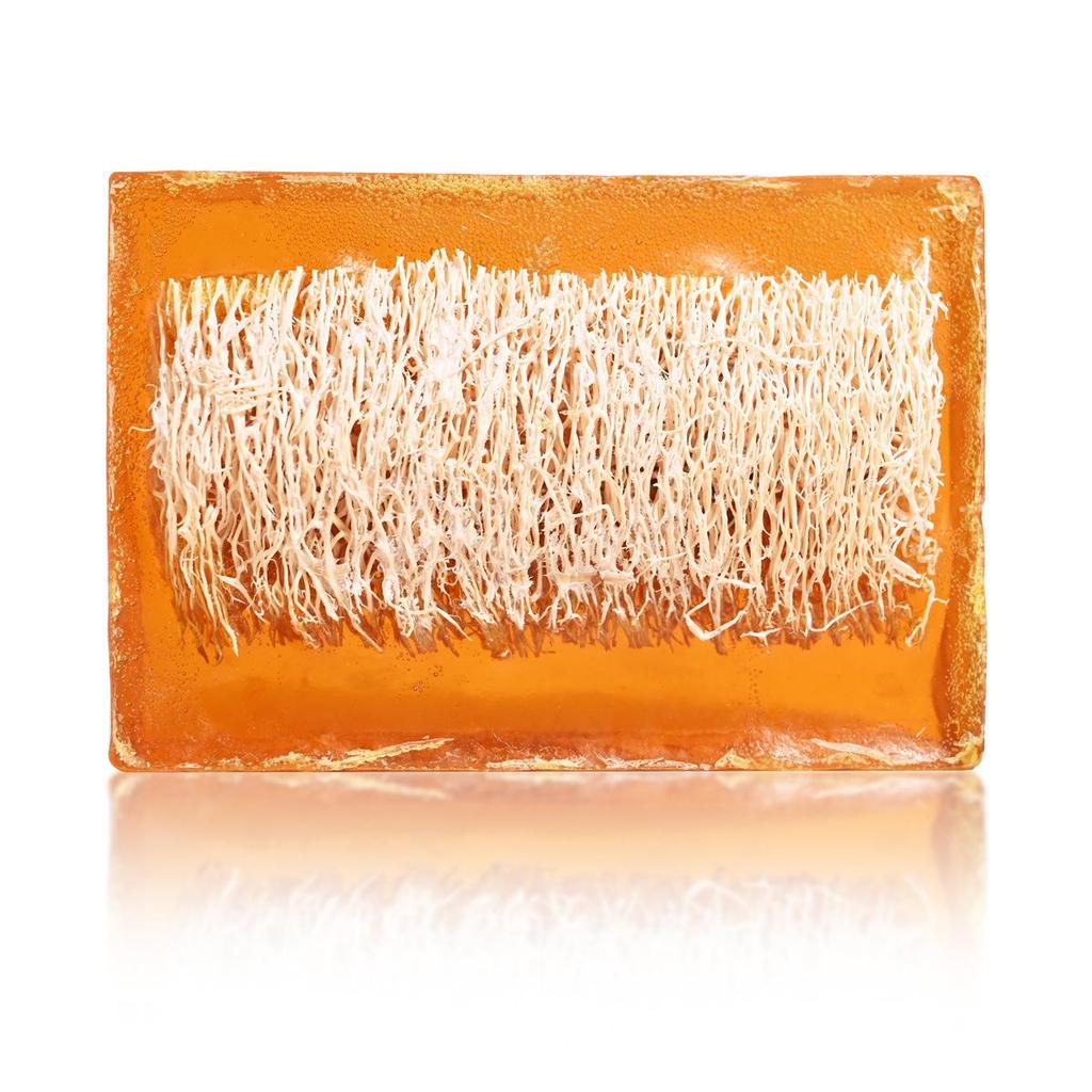 Lemon Scented Handmade Loofah Soap: Deep Cleansing, Moisturizing, Exfoliating Bath & Face Wash