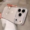 Coque de téléphone transparente souple en TPU de luxe pour iPhone 17 16 Pro Max 16 Plus Protection de l'objectif d'air Antichoc Coque transparente pour iPhone17