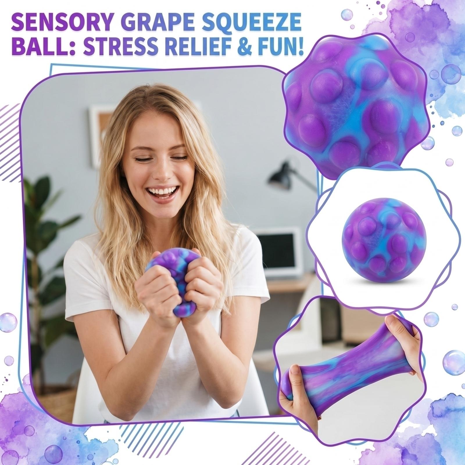 

Sensory Stress Relief Squeeze Ball Soft Squishy Toy for Hand Exercise and Anxiety Reduction Durable Material for Kids and Adults One Size