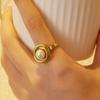 Elegant Vintage Pearl & Zircon Ring for Women - Versatile Niche Design Jewelry