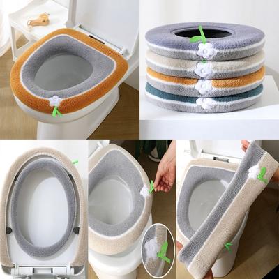 Warm WC Ring Mat Universal Toilet Mat Pad Protective Sleeve Toilet Cover Cushion  Home Bathroom