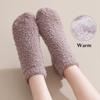Silicone Grip Floor Socks Non-Slip Tube Socks Cozy Coral Fleece Socks  Autumn Winter Home Wear