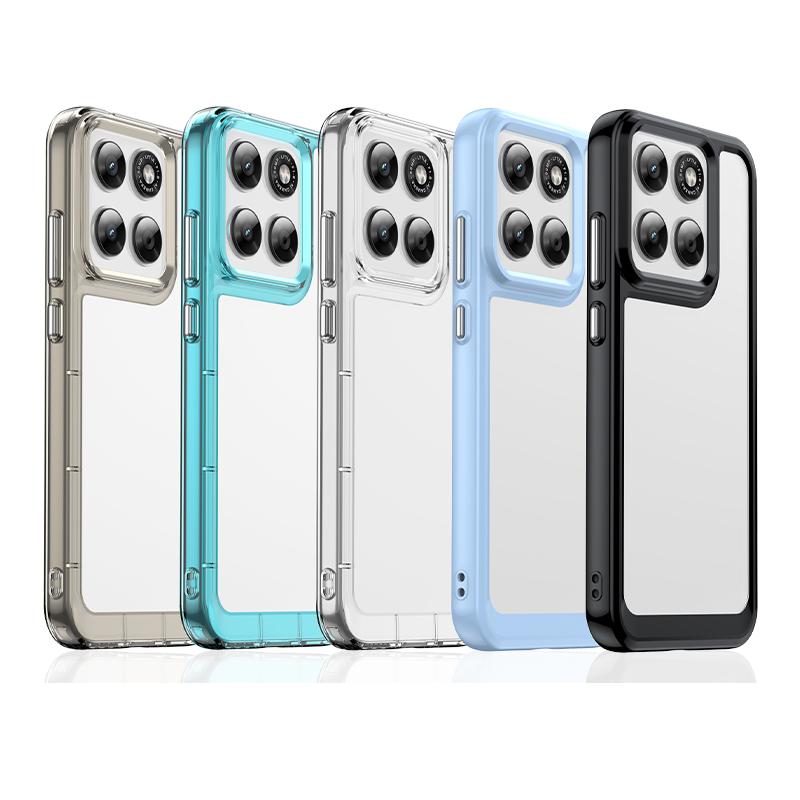 Do Motorola Moto G77 Przezroczyste Etui Moto G77 G67 Pokrowiec Coque Fundas Twardy Półprzezroczysty Miękka Krawędź Odporny na Wstrząsy Zderzak do Telefonu Moto G77
