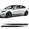 2Pcs Car Door Side Skirt Stickers Vinyl Wrap Black Car Stickers Racing Stripes Vinyl Decals Auto Tuning Decoration Accessories