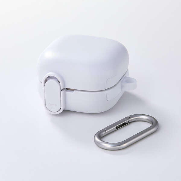 TOUGH SLIM Lock Case for SONY LinkBuds Features a locking mechanism to prevent accidental ejection during drops and a uniquely designed air cushion