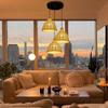 Modern Natural Materials Rattan Lamp Basket Light Fixture Home Decor Chandelier Pendant Lights for Farmhouse Villa