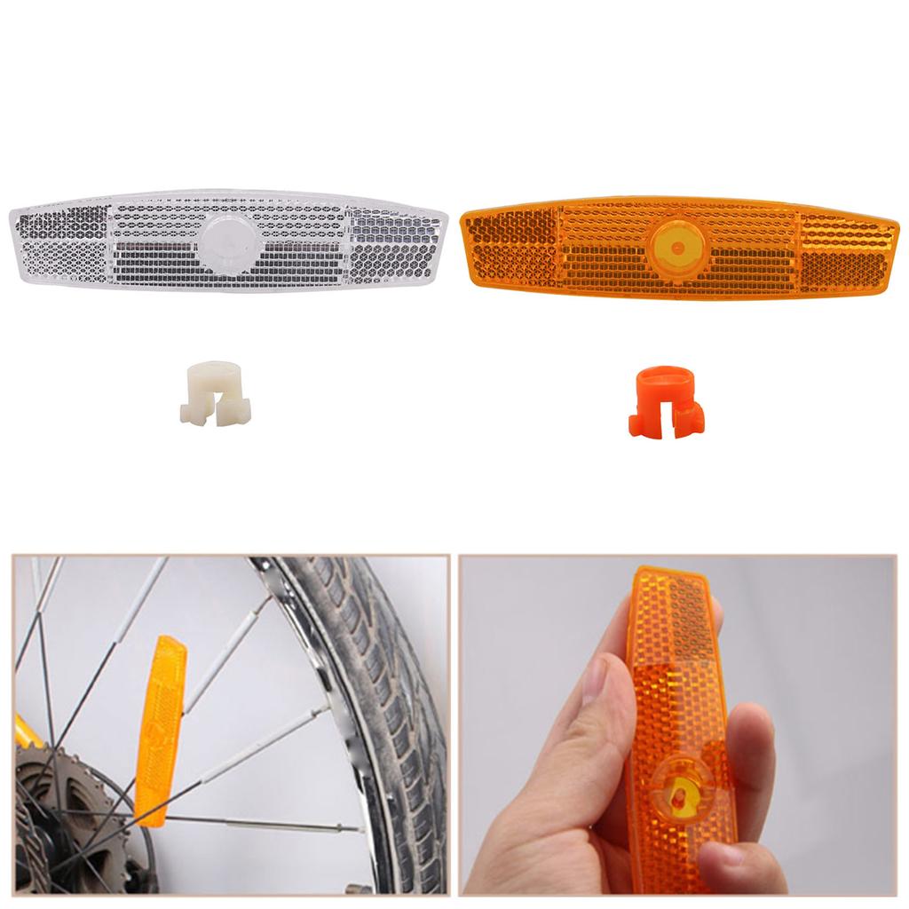 8Pcs Waterproof Bicycle Safety Warning Reflector Replacement Bike Wheel Spoke Reflectors for Mountain and Road Bikes