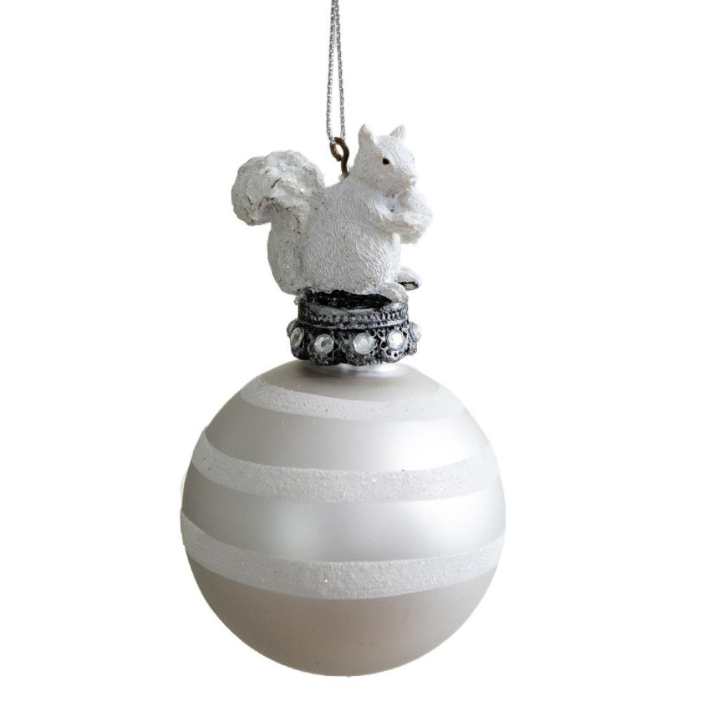 

Серебристое подвесное украшение Стеклянная рождественская подвеска Счастливого Рождества Подвеска на елку Новый год Style 2