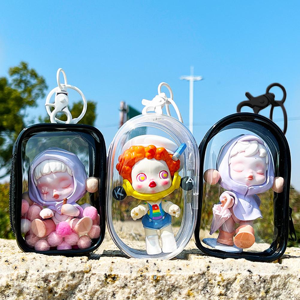 1Pcs Transparent Mystery Box Keychain Bag Storage Case Organizer Box Storage Pouch Jewelry Wallet Thicken Toy Doll Gifts Bag