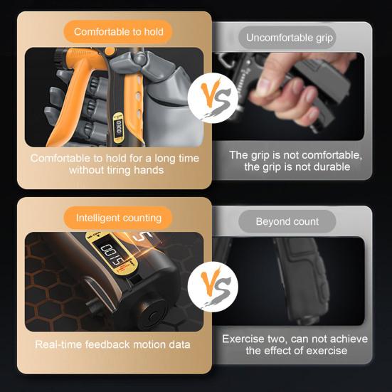 Grip Strength Trainer with Counter 10-120KG Adjustable Men Women Forearm Exerciser Hand Grip Power Strengthener Developer Fitness Equipment