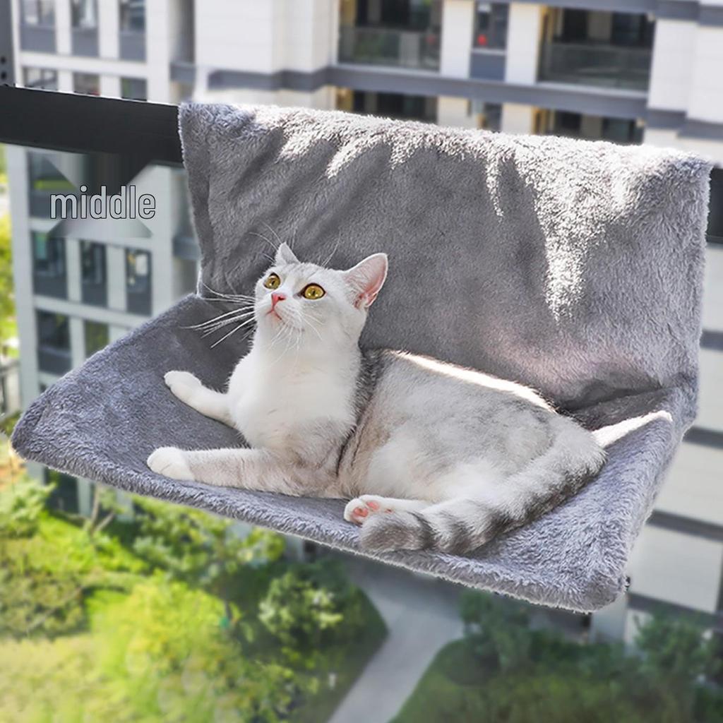 Spot Pet L-Shaped Washable Fleece Cat Bed: Removable, Foldable Metal Frame & Winter Warm Hammock.