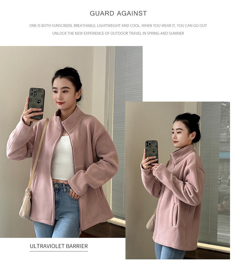 Women's Sherpa Fleece Cardigan Jacket - 2024 Spring/Autumn Collection, Thickened Inner Layer