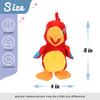Hopearl Talking Parrot Repeated Said Running Electric Interactive Animated Toy Talking Plush Toy Birthday Party for Toddlers Birthday, 20 cm