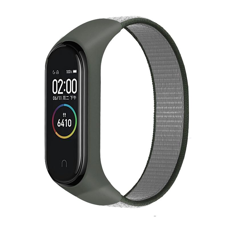 Xiaomi Mi Band 5 4 3 için Değiştirilebilir Bileklik Naylon Kayış Bilek Spor Bilekliği Mi Band 4 5 Miband 4 3 5 Band4 Akıllı Saat Kayışı