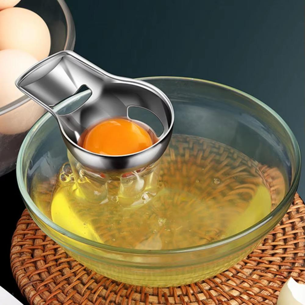 Stainless Steel Egg Yolk Filter Professional Egg White Divider Egg Yolk Separator Spoon  Household