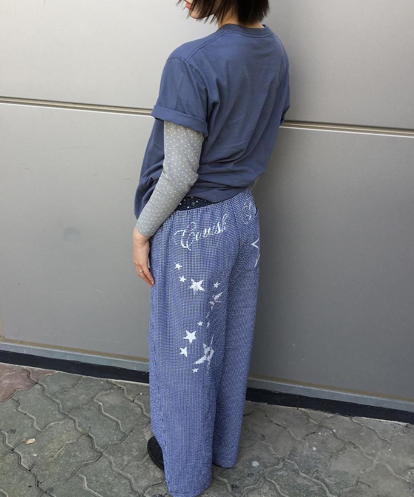CAVISH Milky Way Check Lounge Pants Navy(Cv2Gmfpa00A)