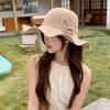 Spring and Summer New Hat Women's Summer Japanese Plain Face Cover Sun Hat Outdoor Large Brim Sun Hat