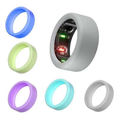 Jijijing Silicone Case for Oura Ring 5, Smart Protector, Soft Anti-Scratch Cover, Protective Shield, Sleeve Sizes 6-13