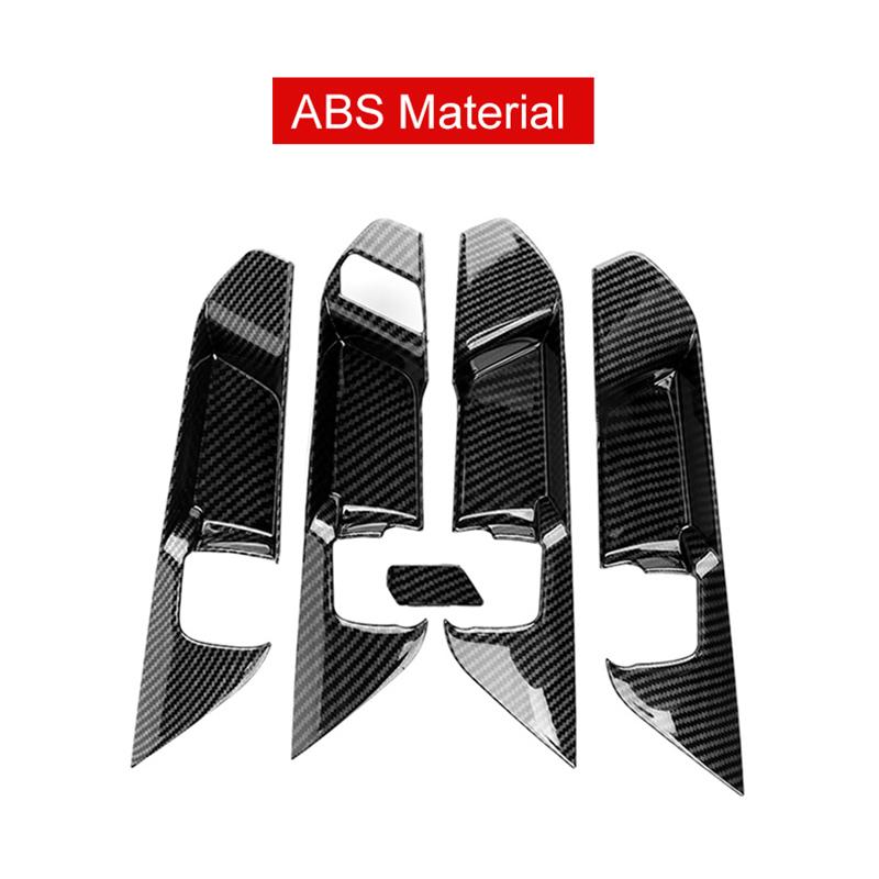 Для Toyota RAV4 XA50 2019 2020 2021 2022 2023 2024 RAV 4 Hybrid ABS Carbon Car Внутренняя дверная ручка Чаша Крышка Корпуса Наклейки Отделка