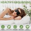 Grounding Mat for Bed Queen Size Anti Slip PU Leather Earthing Pad with Grounding Cord for Better Sleep Pain and Stress Relief
