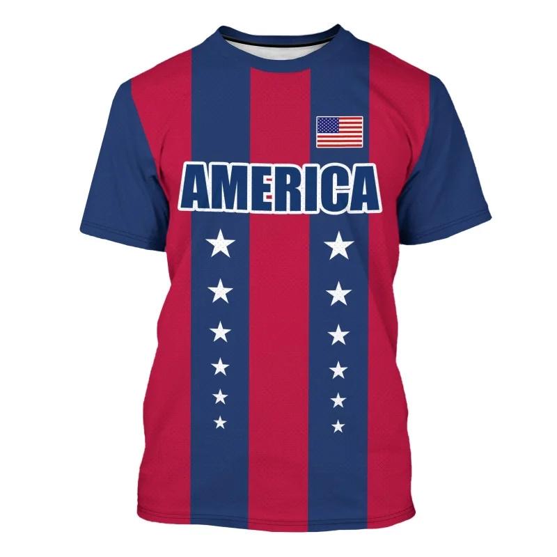 Canadian American Football Flag 3D Printed T-shirt Men's Outdoor Football Sports Shirt Fashionable Summer Casual Comfortable Short Sleeved Tops