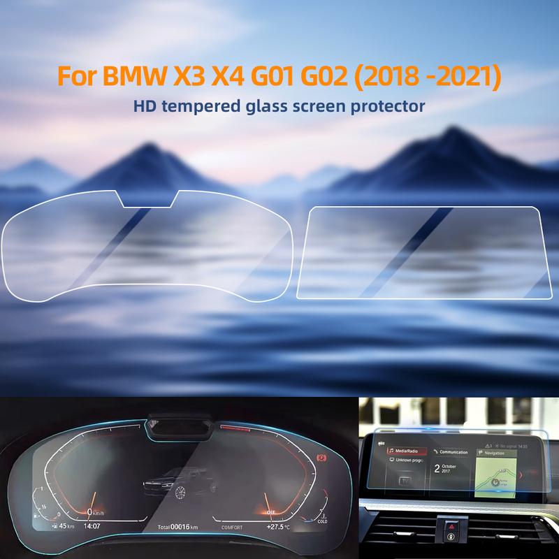 For BMW X3 X4 G01 G02 2018-21 Navigation and High Version trument Screen Protector HD Tempered Glass Film