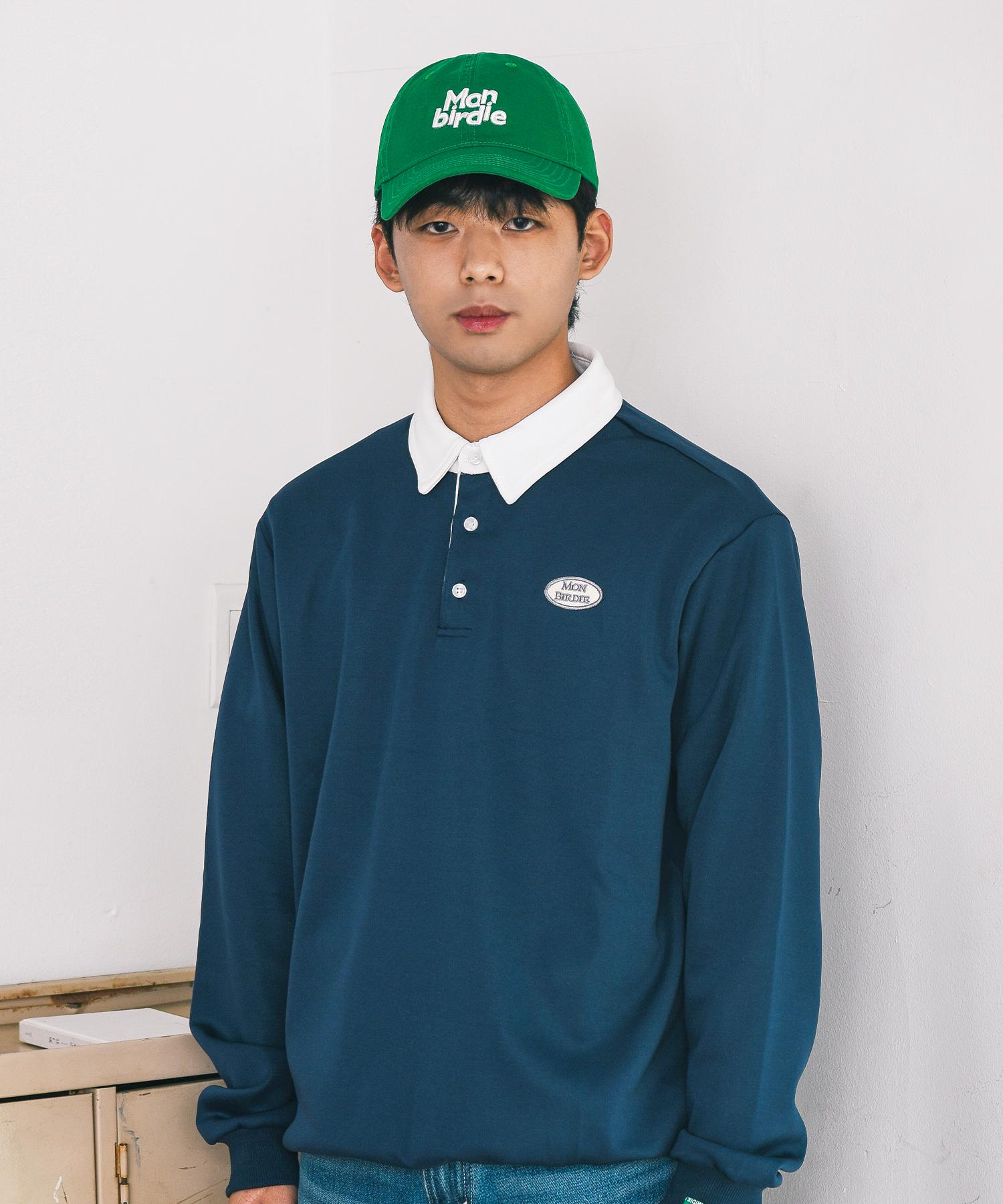 Mongbirdy Golf Patch Rugby Sweatshirt Navy Navy/S