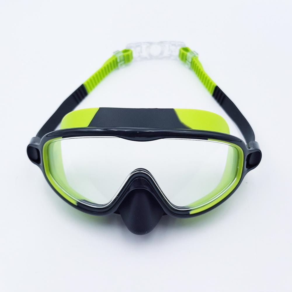 Diving and Swimming Goggles for Kids & Adults - Waterproof Anti-Fog Silicone, HD Vision, Comfortable Large Frame with Nose Guard
