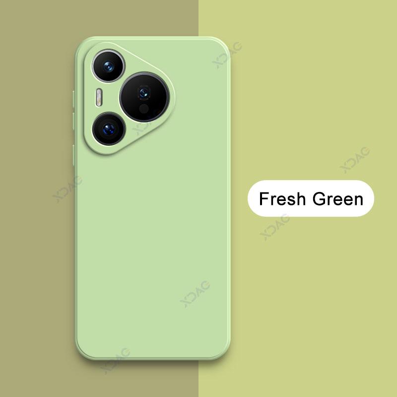 Luxury Square Liquid Silicone Phone Case for Huawei Pura 70 Pura70 5G 360 Protective Cover HuaweiP70 P70 Double Liner Soft Coque