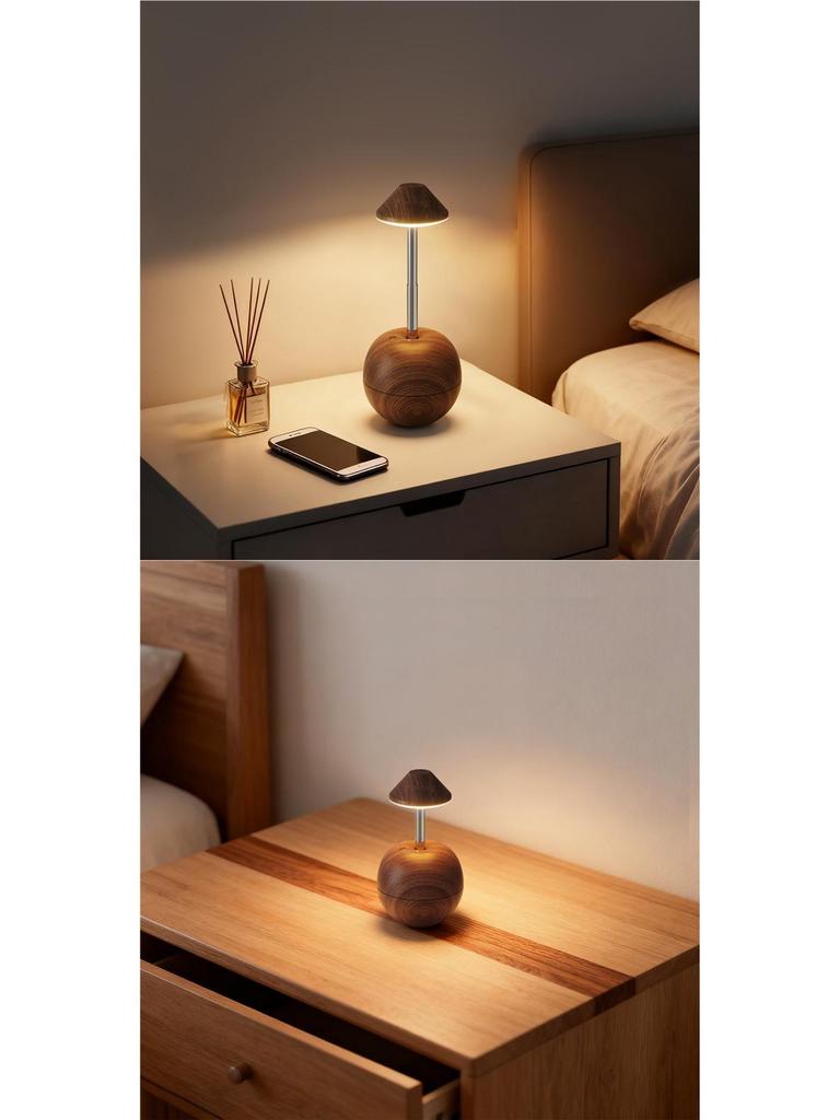 Rechargeable LED Table Lamp with Remote & Touch Control for Bedside and Hotel Decor