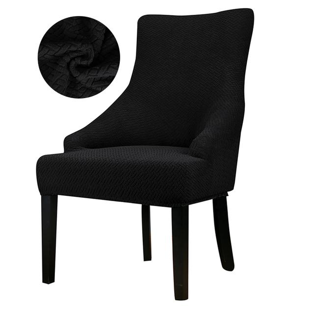 Cheap 1 Piece Jacquard Fabric Sloping Arm Chair Cover Big Size Chair Covers Wings Bakc King Back