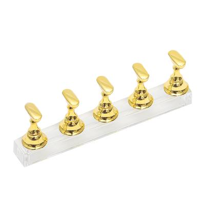 Acrylic Nail Art Practice Stands Magnetic Nail Tips Holders Training Fingernail Display Rack Manicure Tool for Nail Salon Home Use