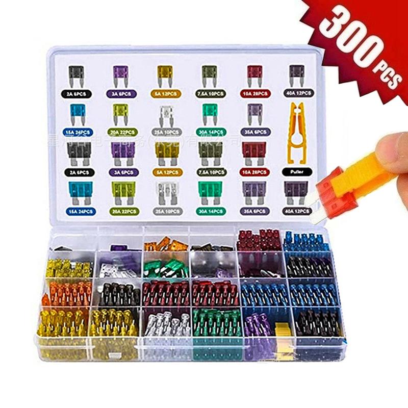 60/120/220/300PcsCar Fuse Blade Fuse Kit Fuses Automatic Truck Blade The Fuse Insurance Insert Insurance of Piece Lights Auto te
