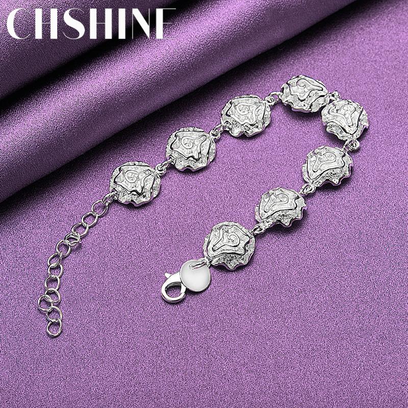 Bracelet chaîne en argent sterling 925 CHSHINE avec breloque tendance pour fête de mariage pour femme