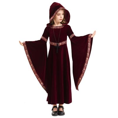 Halloween Costume Horror Grim Reaper Dress Up Children Hooded Dress Stage Costume
