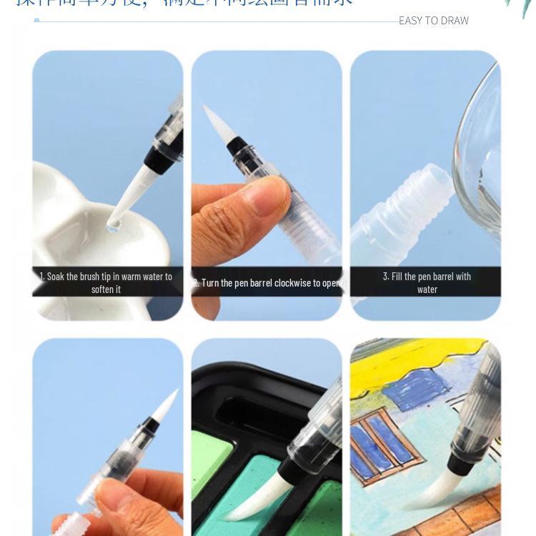 Large Capacity Watercolor Water Storage Brush Pen for Beginners