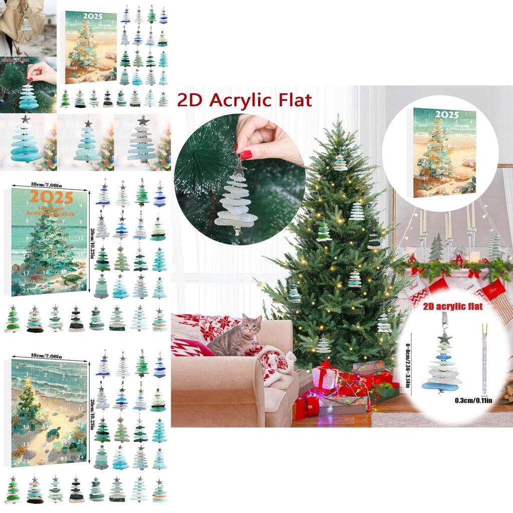 Christmas Tree Holiday Gift Set With Acrylic Ornaments For Family Festivities