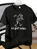 Kein Golf Heute Trauriger Golfer Strichmännchen Grafikdruck Unisex Baumwolle Rundhals Kurzarm Locker T-Shirt Sommer Sport Männlich Tägliche Kleidung