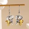 Cross-border Fashion Elephant Mother and Baby Alloy Earrings for Daily Commute