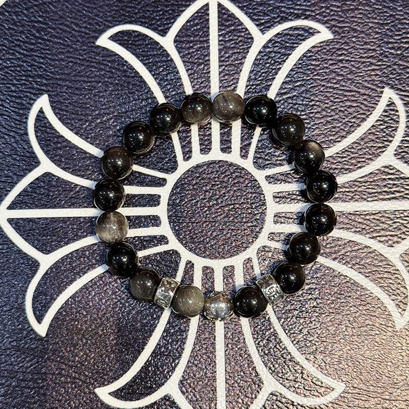 Bransoletka Kroxin ze Złotego Obsydianu Pixiu: Szczęśliwe Koraliki Biżuteria Mody dla Par