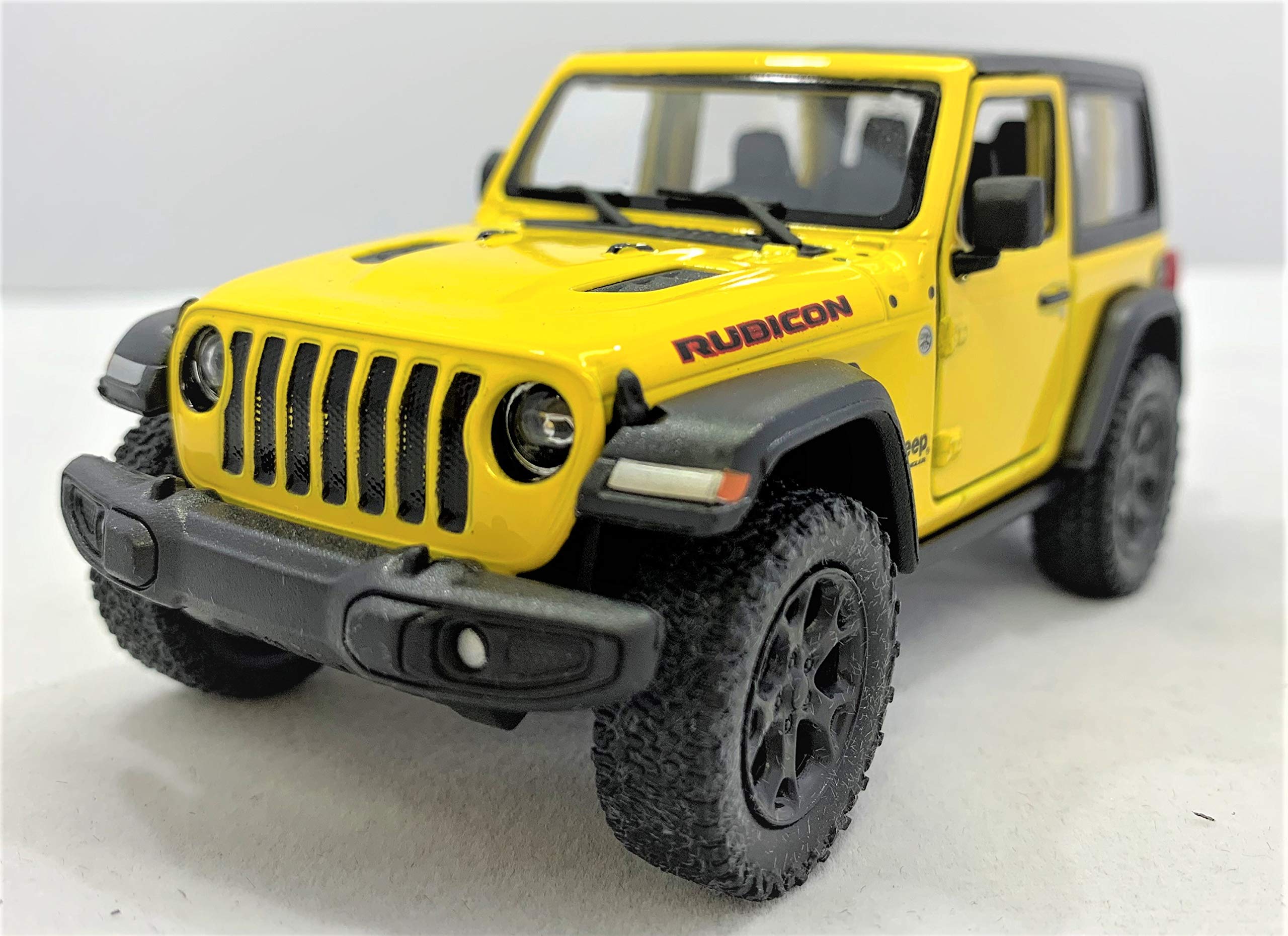 

KiNSMART 2018 Jeep Wrangler Инерционная мини-модель 1/34 (Желтый жесткий верх)