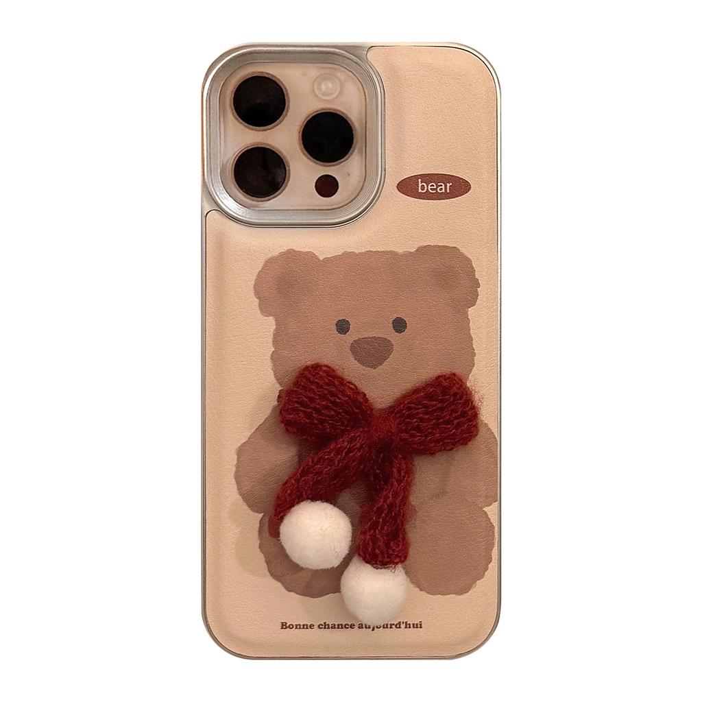 Fun Plush Animal Apple 16 Mobile Phone Case 14promax Cortical Three-dimensional 15 Suitable for IPhone 13
