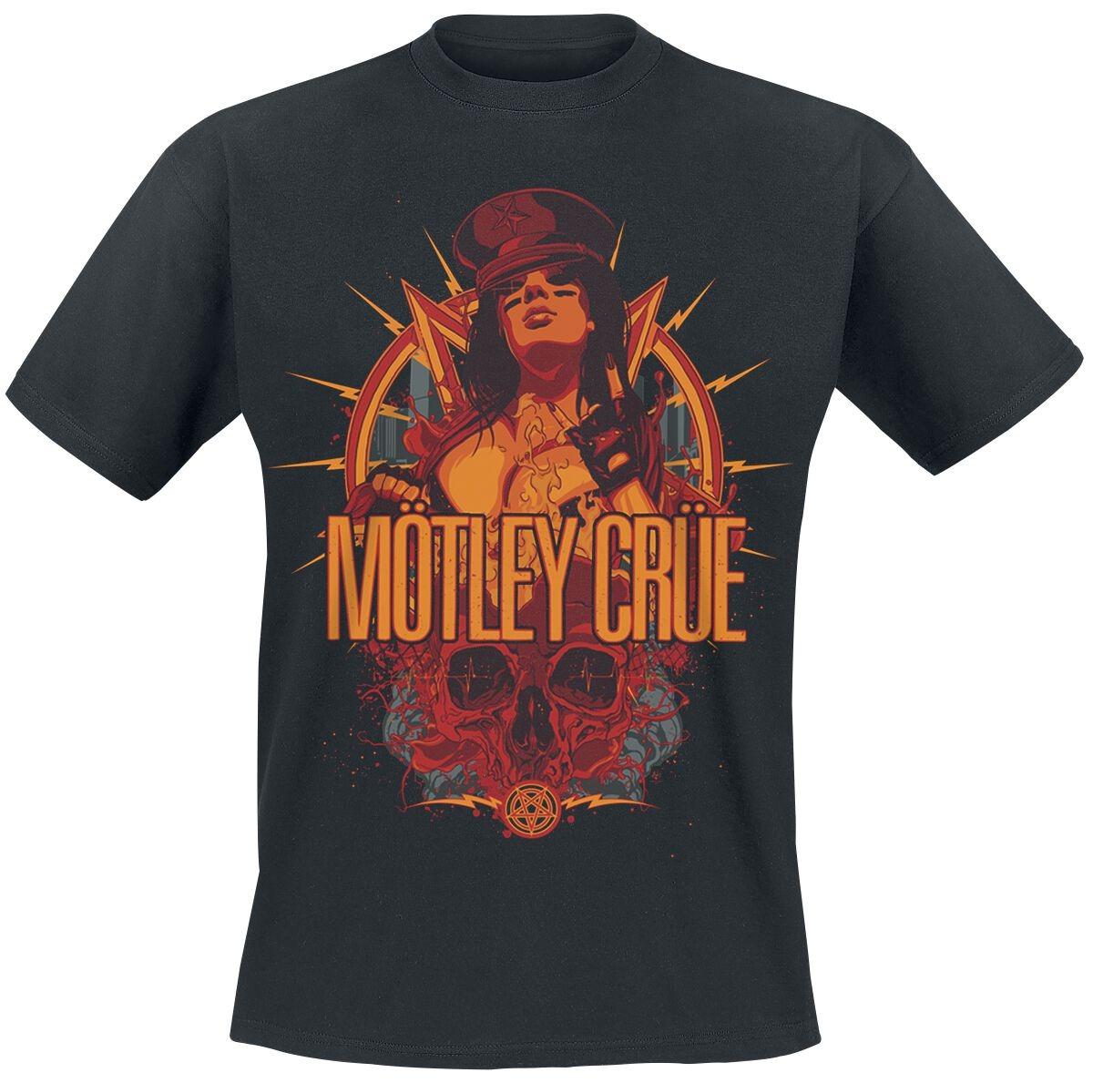 

Mötley Crüe Band Logo T-Shirt Men s Glam Metal Graphic Tee with Retro Lady & Skull Print Casual Streetwear Top 4XL